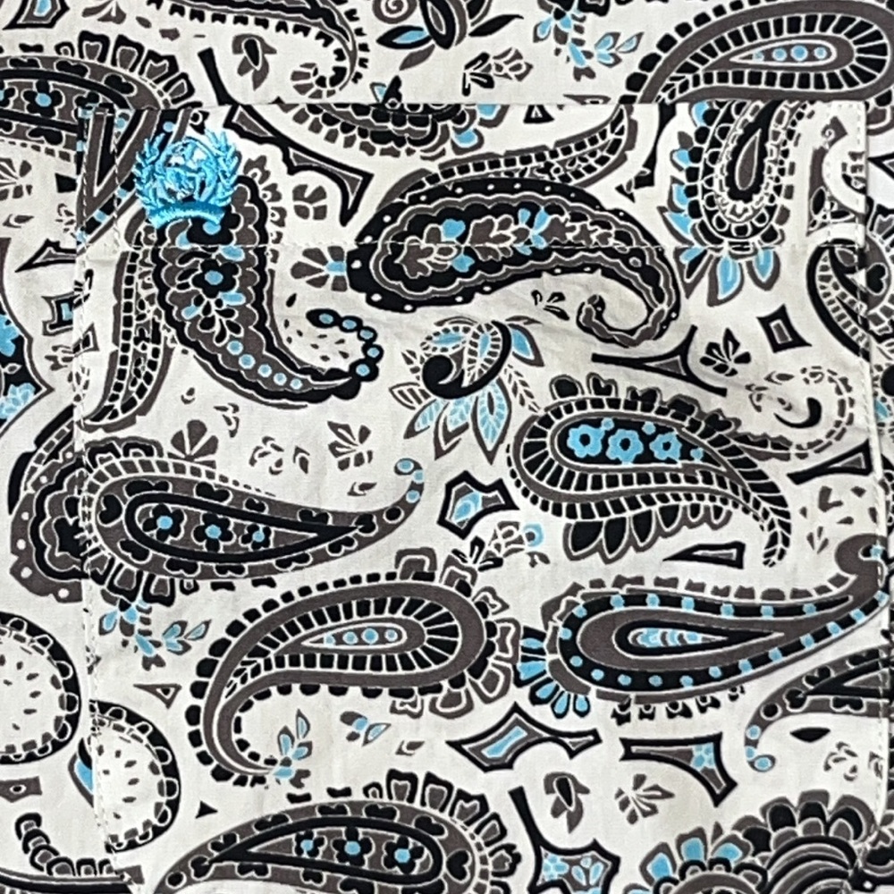 Cinch Black and Blue Paisley western Shirt - Picture 2 of 6